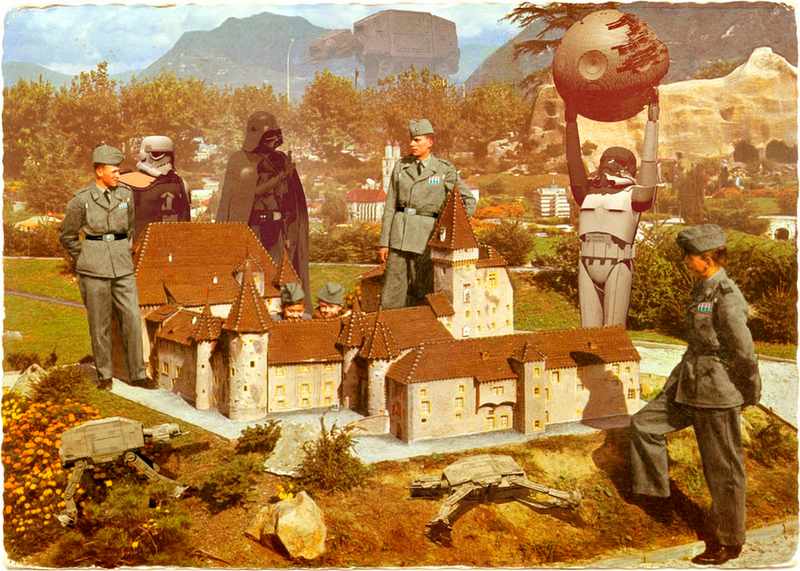 Illustration for article titled These Vintage Postcards Were Invaded By Aliens